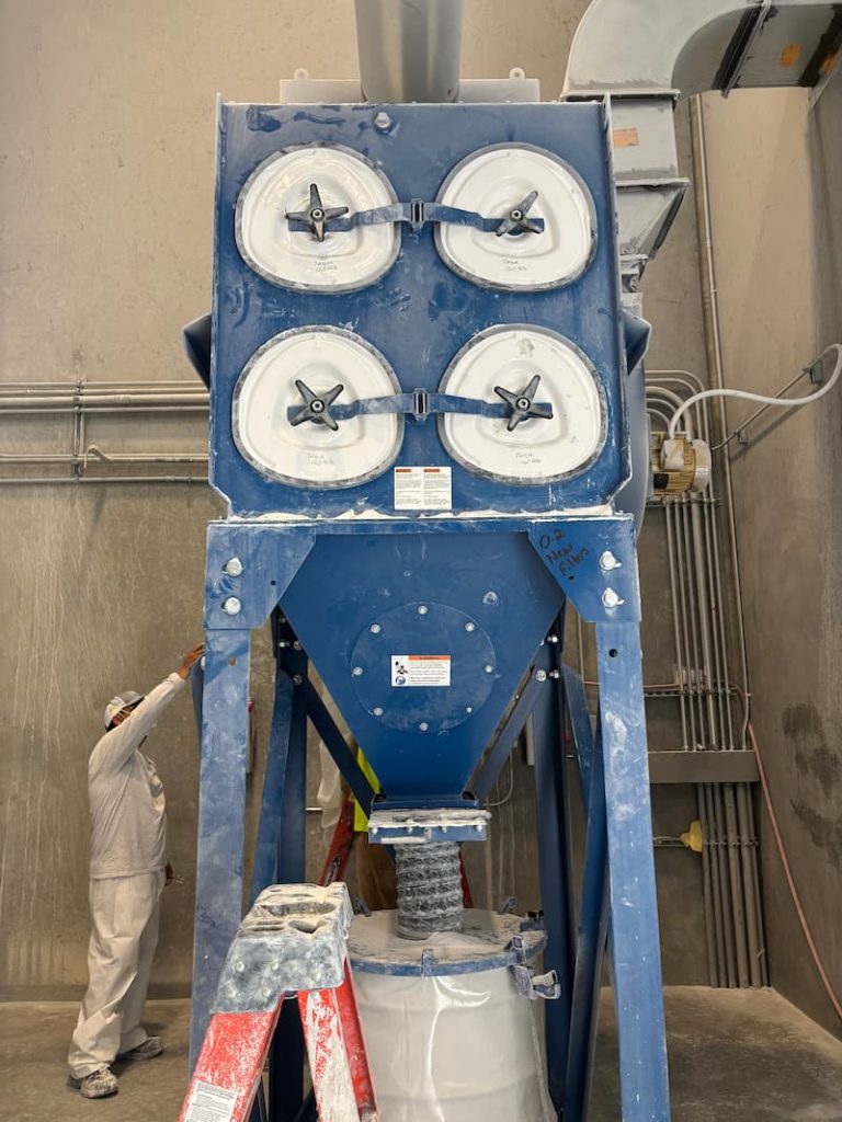Donaldson Torit DFE 2-4 dust collector during preventive maintenance.