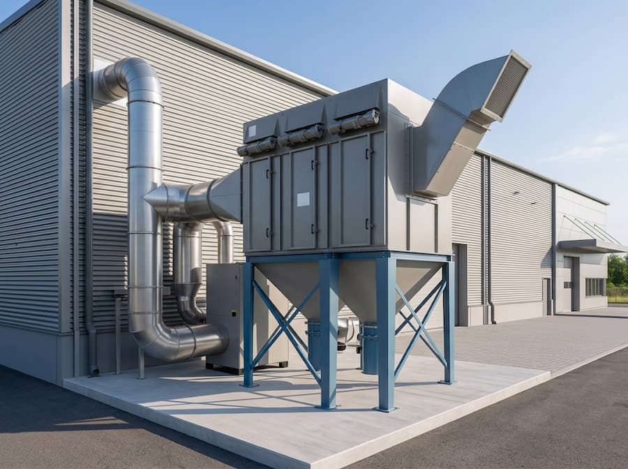 Donaldson Torit dust collector with explosion vent installed outdoors - Kentucky and Indiana | CRAIG Equipment